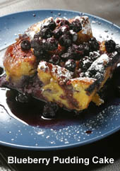 Pressure Cooker Blueberry Pudding Cake